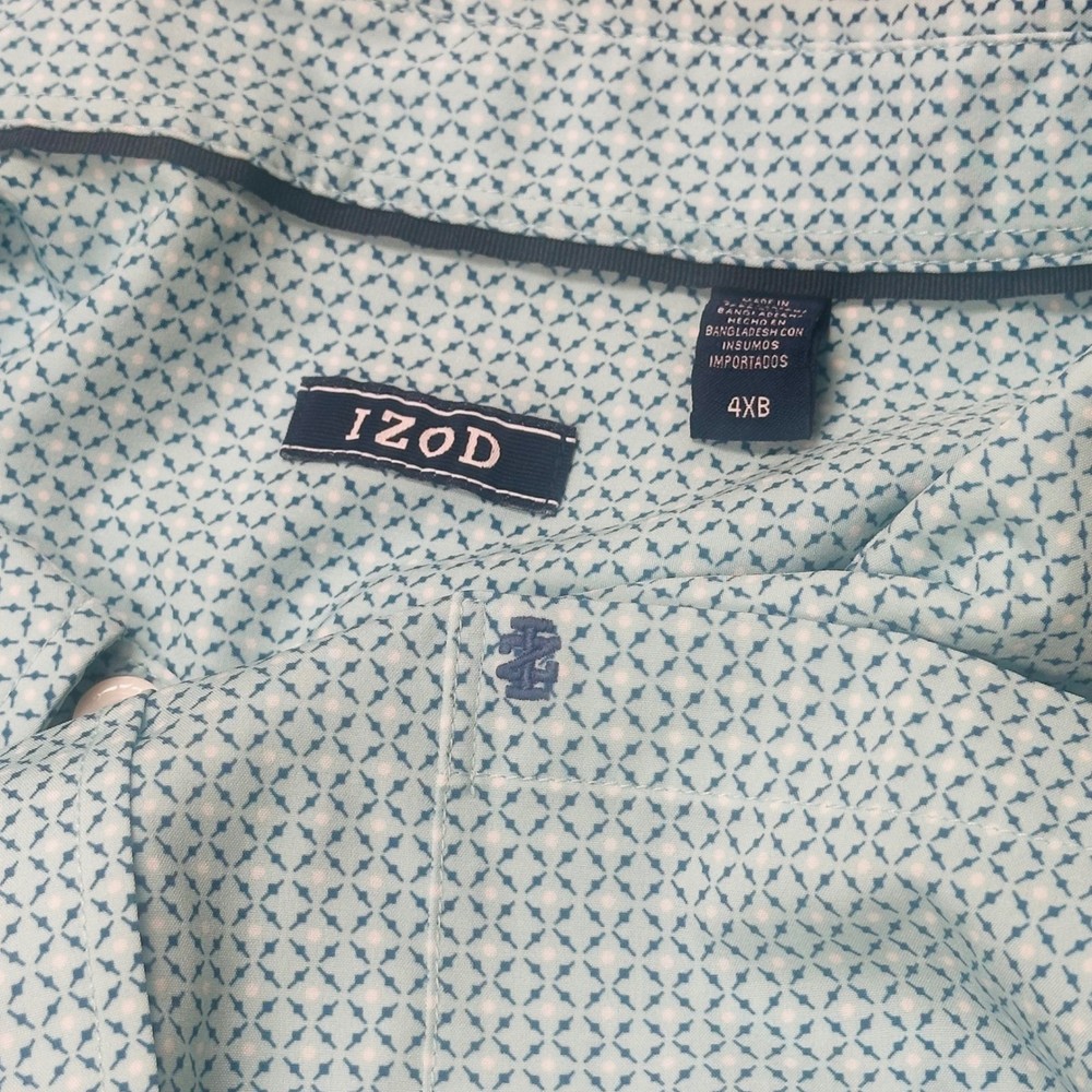 IZOD Breeze Shirt Mens 4XB Atomizer Short Sleeve Button Down Summer NWT $65