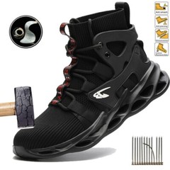 Lightweight Safety Shoes Men Work Shoes Steel Toe Roofing Shoes Indestructible