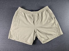 Birddogs Shorts Mens 2XL Beige Lined Athletic Drawstring Quick Dry Gym Running