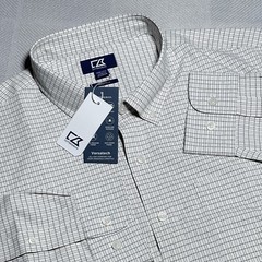 NEW Cutter & Buck Versatech Button Down Shirt Mens 1XB Tattersall Performance Z4