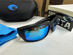 Costa Del Mar FANTAIL Matte Black Frame/blue 580P Polarized Lenses Sunglasses