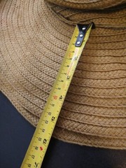 Angela & William 100% Straw Paper Hat Wide Brim With Heart Trim Lace SEE DETAILS