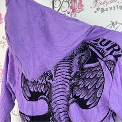 Sure original back to basic long sleeve hoodie Purple Elephant Graphic top shirt