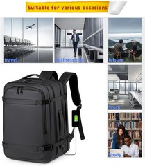 Extra Large 50L expandable travel laptop backpack Men Women,Airline Approved …