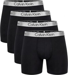 Calvin Klein men’s Microfiber stretch Chromatic Boxer Briefs 4 Pack – Black