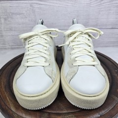 P448 Perforated Chunky Platform Sneaker Made In Italy Womens Sz US 6 EU 36 Shoe