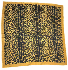 Pretty classic leopard dot Glentex big scraf, Japan Made, 51&Prime; x 51&Prime; – Vintage