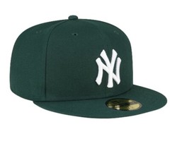 New York Yankees MLB New Era 59FIFTY Fitted Cap HAT 5950 DARK GREEN RETRO OG NEW