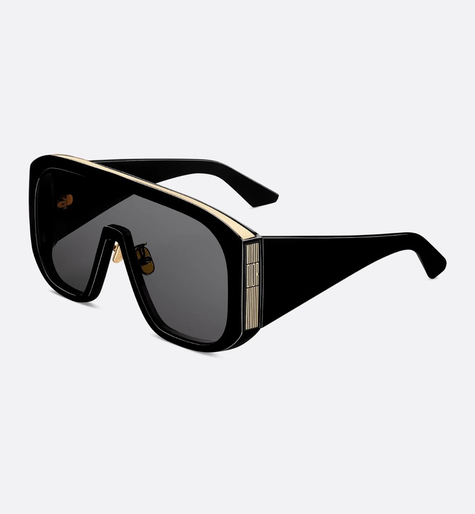 Dior DiorGraphique M2U Shield Sunglasses Black 134mm | Authentic | Made in Italy