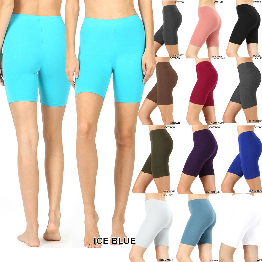 Women&rsquo;s Fitness Bike Shorts Soft Stretch Leggings Cotton Spandex Workout Yoga