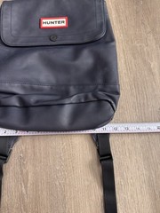 Hunter Original Waterproof Rubberized Backpack Navy Blue Roll Top Laptop Backpac