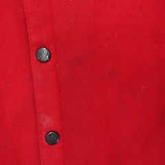 Atlanta Snap Button-Up Jacket Red/Black Size Large Long Sleeve Stand-Up Collar