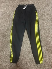 Adidas Ivy Park Joggers Unisex 3XS Black Yellow Sweatpants HG0491 New
