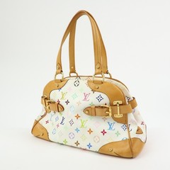 Louis Vuitton Monogram Multicolor Claudia Hand Bag Blanc M40193 Auth Used F/S