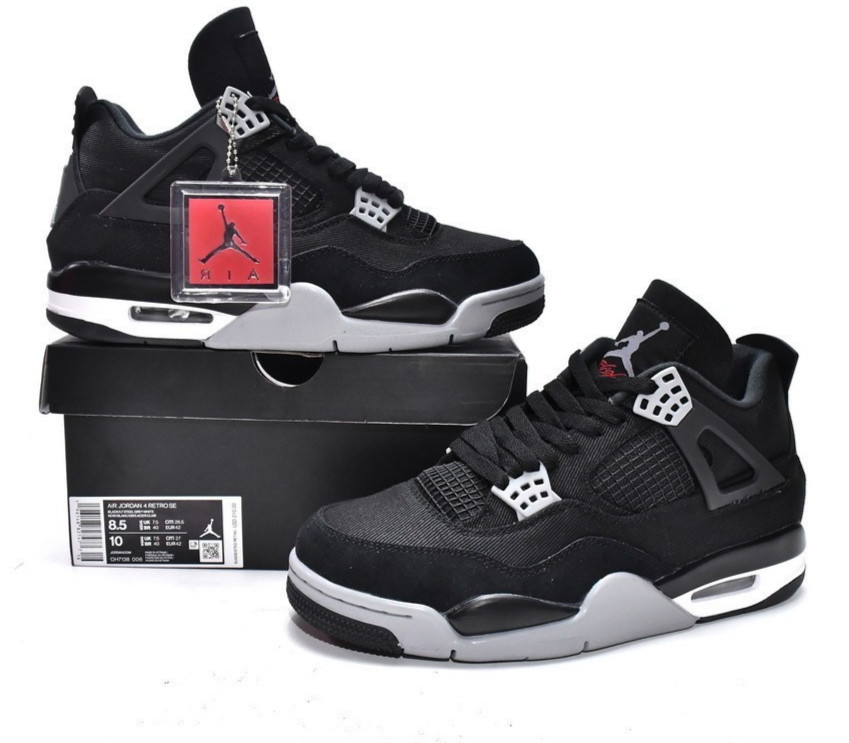 Jordan 4 SE « Black Canvas » Men&rsquo;s Mid Top Retro Basketball Shoes