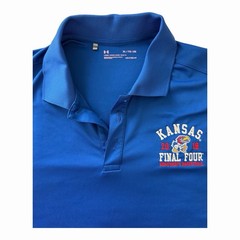 Under Armour Kansas Jayhawks 2018 Final Four Men&rsquo;s Polo Shirt Royal Blue LG