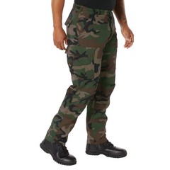 Woodland Camo Rip-Stop Cotton BDU Cargo Pants – Mens Military Camouflage Pants