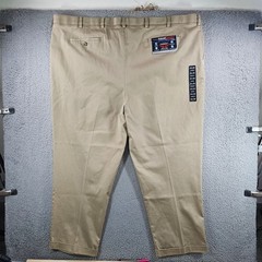 Roundtree & Yorke TravelSmart Pleated Khaki Pants Mens 54×30 Big Man NEW NWT