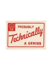 Blue Q Tag Socks – Probably Technically A Genius – S/M