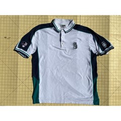 Vintage Lee Sport Seattle Mariners American League Polo Shirt MLB Sz M stained