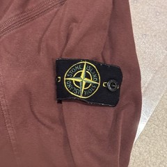 Stone Island Men&rsquo;s Long Sleeve Shirt Size L Maroon Heavy Cotton