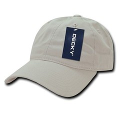 Stone Tan Solid Blank Washed Cotton Polo Style Low Crown Baseball Ball Cap Hat