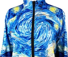 Women Starry Night Vincent van Gogh Graphic Bomber Jacket Fashion Family Friends