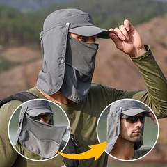 Summer UV Protection Sun Hat Baseball Cap With Neck Face Flap For Fishing Hiking