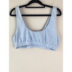 Anthropologie Sundays in Brooklyn Terry Bralette Top M Pastel Blue Beachy