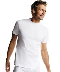 Hanes Undershirt Crewneck Men&rsquo;s ComfortSoft White T-Shirt Tagless 2135