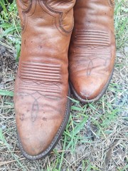 Vintage Justin 2557 USA Made Leather Cowboy Boots 8D 77788