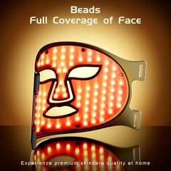 BNU Wireless Red Light Therapy for Face, 4 Modes LED Light Therapy Mask with …