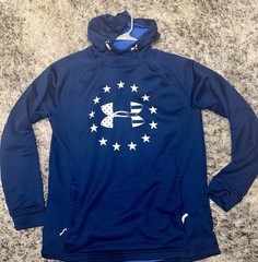 Under Armour Sweater Mens Large Blue Pullover Sweatshirt Loose Gym Vented Zip