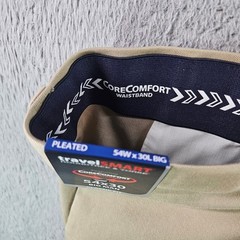 Roundtree & Yorke TravelSmart Pleated Khaki Pants Mens 54×30 Big Man NEW NWT