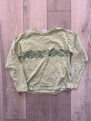 Vintage Crazy Shirts Hawaii Long Sleeve Botanical Floral Graphic Tee Sage Green