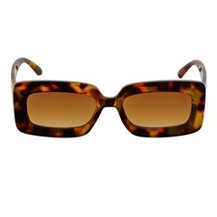 MOD – Small Thick Rectangle Retro 90s Style Sunglasses Tortoise Brown Tint