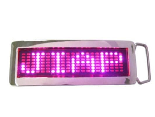 8 Colors Available Programmable DIY ScrollingText Belt Buckle Party Men & Women