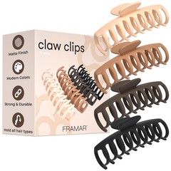Extra Large Claw Clips For Thick Hair – Hair Claws Pack, Large Hair Clips For…