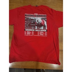 Hanes Georgia Bulldogs 2021 National Champions Schedule T-Shirt-64