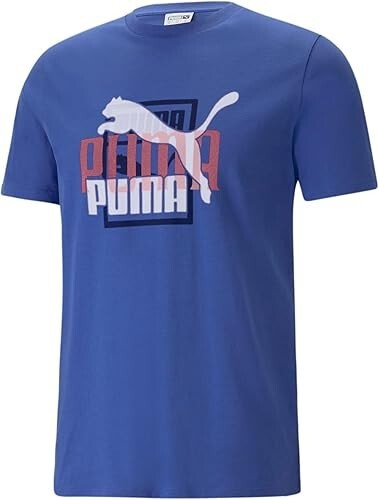 Authentic PUMA Men&rsquo;s Classics Gen. Graphic T-Shirt | Blue | White | NEW