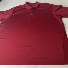 Oakley Men’s Red Solid Short Sleeve Collared Polo Shirt, Logo Accent XL
