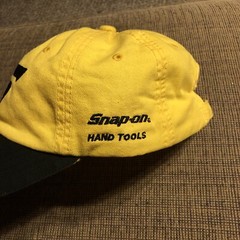 Snap On Tools Hat Cap Adjustable Yellow Black Logo Mens OSFM Wrench