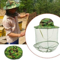 Beekeeping Hat Face Head Protector Cap Protection Mosquito Bee Net Veil US-2Pcs