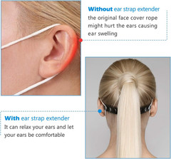 50 Packs Adjustable Mask Strap Saver Extenders Mask Strap Extender Holder,Comfor