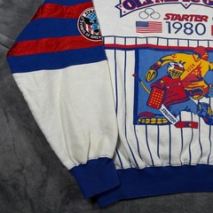 Vintage 1980 Starter Olympic Gold Sweatshirt Mens XL USA vs USSR Hockey Miracle