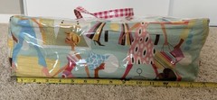 Vintage Neiman Marcus Fashion Runway Vinyl Tote Gingham Straps
