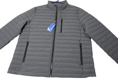 Nautica Puffer Jacket Performance Active Stretch Water Resist Gray Mens Large