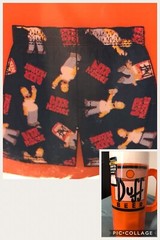 Briefly Stated HOMER SIMPSON Cotton BOXERS & Plastic DUFF BEER Mug Bank – Size S