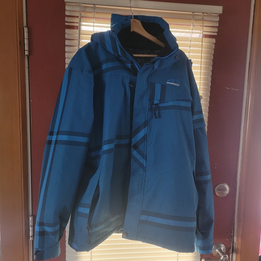 Morrow Men&rsquo;s 5000MM WATERPROOF Hooded Jacket Ski Snowboarding Size Large