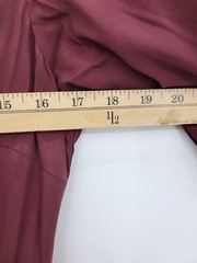 Goop x Universal Standard Dress Womens 3XS Maroon Hi Lo Maxi Short Sleeve Modern